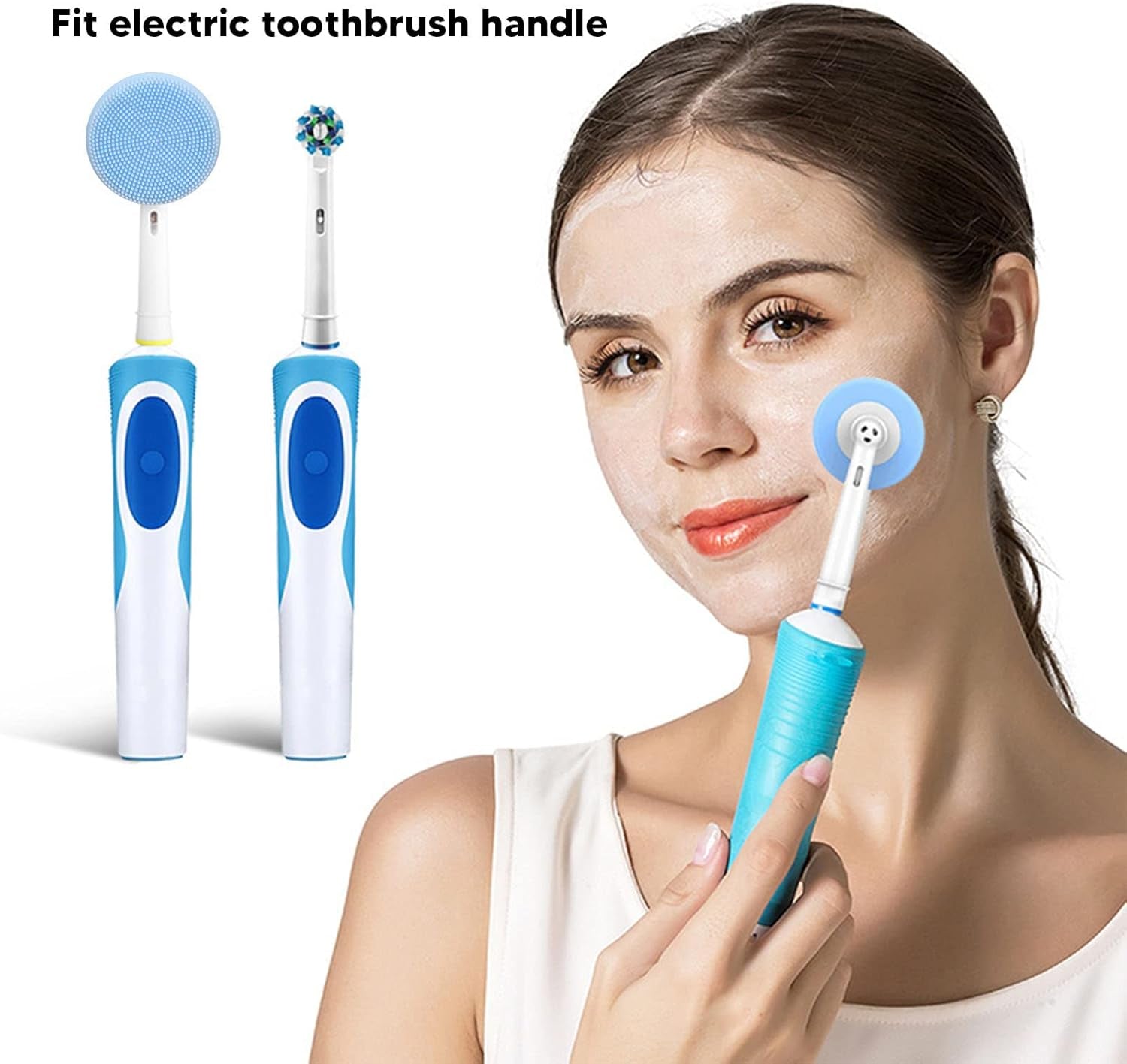 Cleansing Brush Replacement Head, Electric Silicone Face Scrubber Replacement Head for Exfoliating Skin Care
