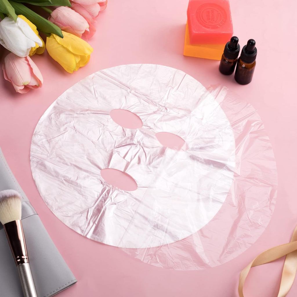 600 Sheets Facial Mask Preservative Disposable, Plastic Thin Face Mask Skin Care, DIY Clear Face Mask Paper Beauty Sheets for Face Skincare Spa Wrap Moisture Retention……