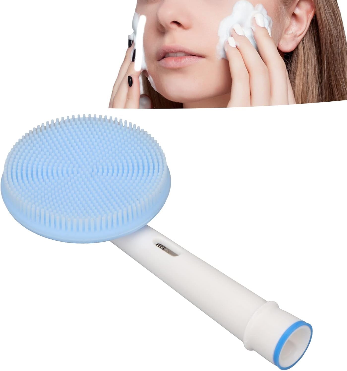 Cleansing Brush Replacement Head, Electric Silicone Face Scrubber Replacement Head for Exfoliating Skin Care