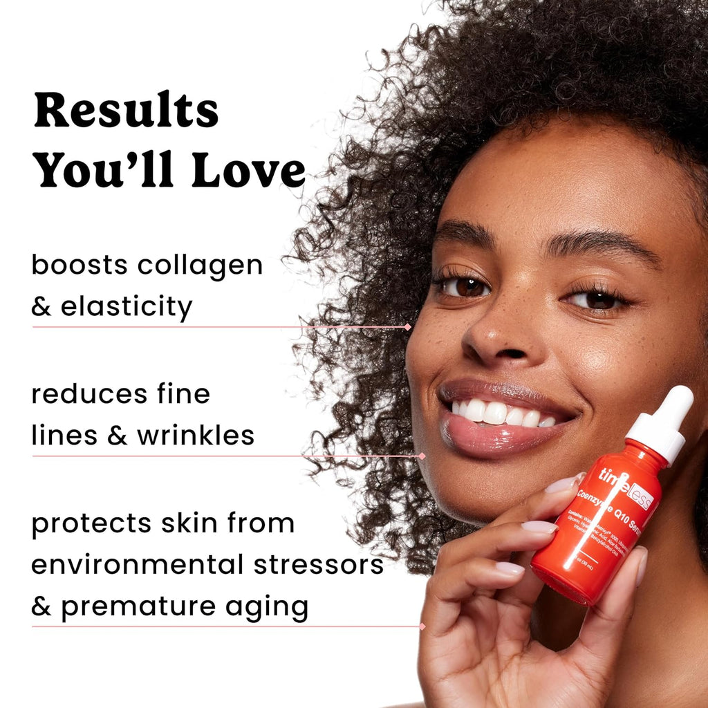Coenzyme Q10 Serum - Skin Care Serum for Smoothing - Fragrance-Free - Coenzyme Q10 - with Hyaluronic Acid - 1 Oz