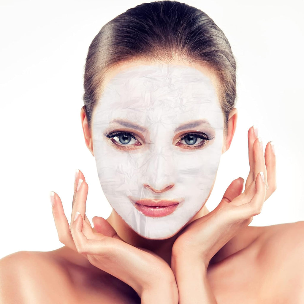 600 Sheets Facial Mask Preservative Disposable, Plastic Thin Face Mask Skin Care, DIY Clear Face Mask Paper Beauty Sheets for Face Skincare Spa Wrap Moisture Retention……