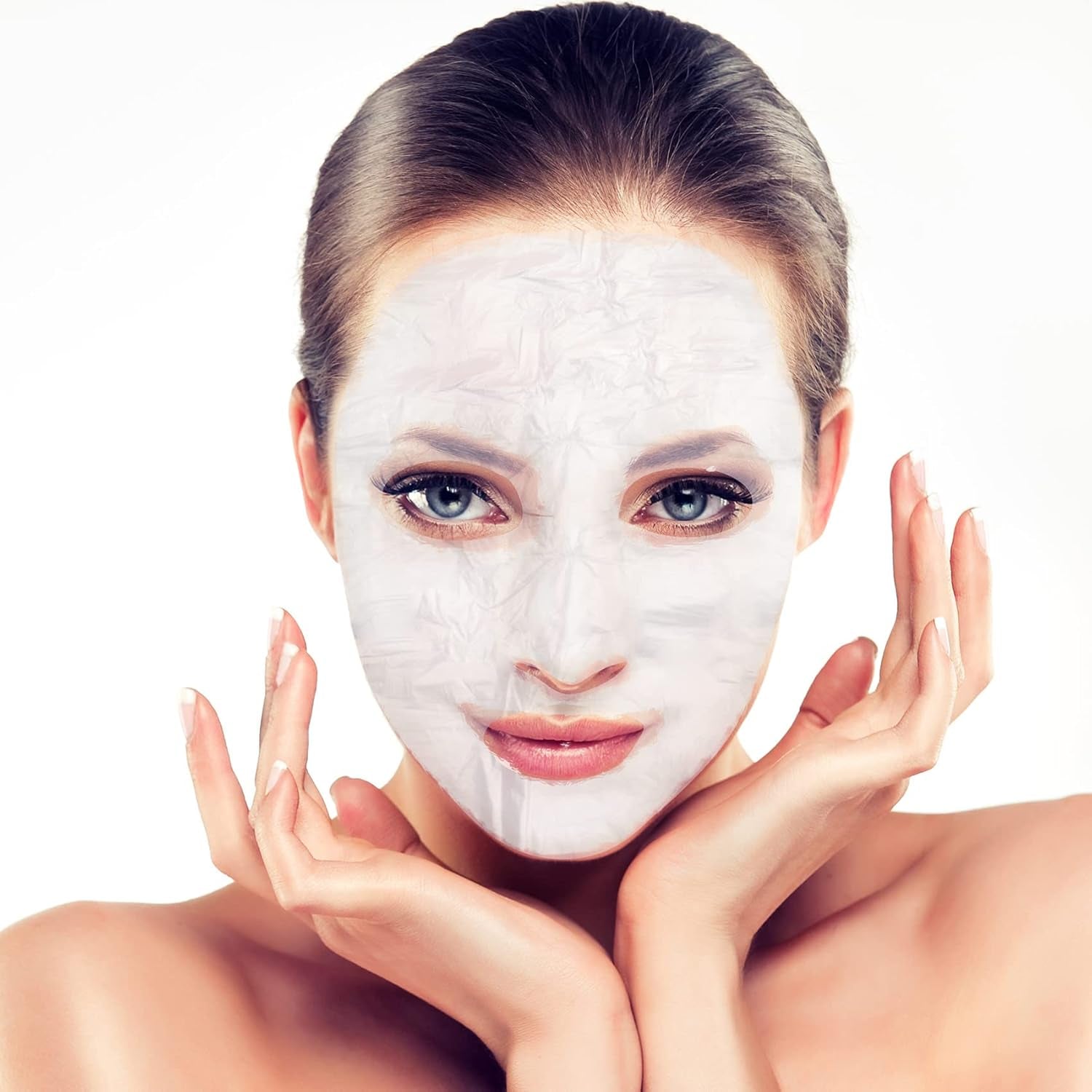 600 Sheets Facial Mask Preservative Disposable, Plastic Thin Face Mask Skin Care, DIY Clear Face Mask Paper Beauty Sheets for Face Skincare Spa Wrap Moisture Retention……