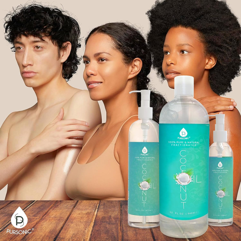 Pure Unscented Fractionated Coconut Oil - 16 Oz Multipurpose Oil for Skin, Hair, Body Massage & Makeup Removal - Carrier Oil for Essential Oils and Aromatherapy