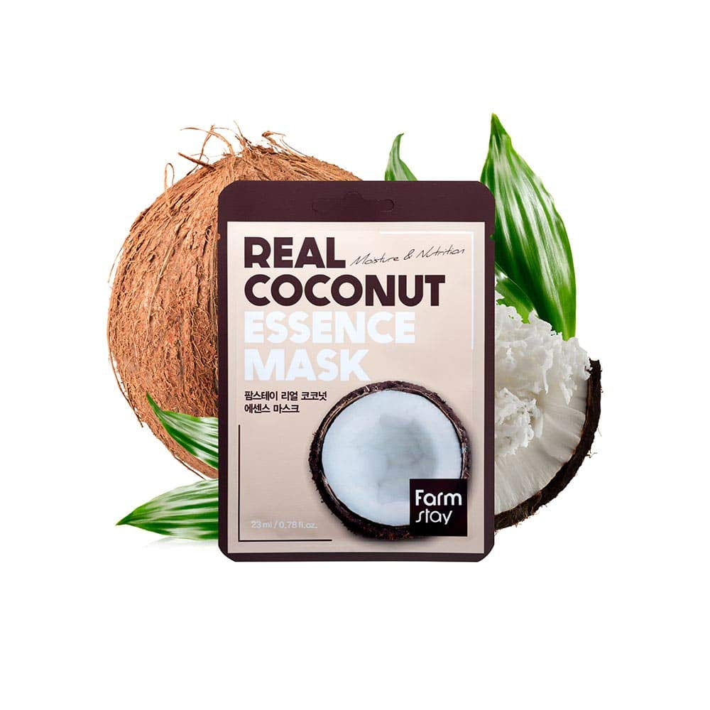 ] Real Essence Mask(12-Combo) - Mango, Coconut, Peach, Avocado | Korean Skin Care Mask Sheet