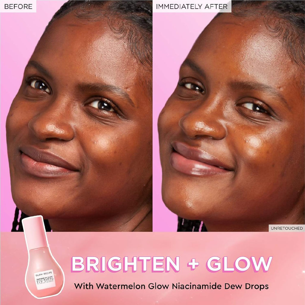 Watermelon Glow Icons Skin Care Gift Set - Niacinamide Dew Drops Face Serum (40Ml) + PHA + BHA Pore Minimizing Toner with Hyaluronic Acid (150Ml) + Pink Juice Facial Moisturizer (25Ml)