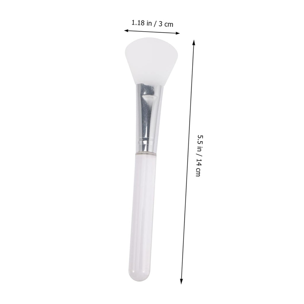 5Pcs Silicone Facial Mask Applicator Transparent Crystal Handle Face Mask Brush for Even Application of Mud Easy to Clean Lightweight and Portable for Skincare