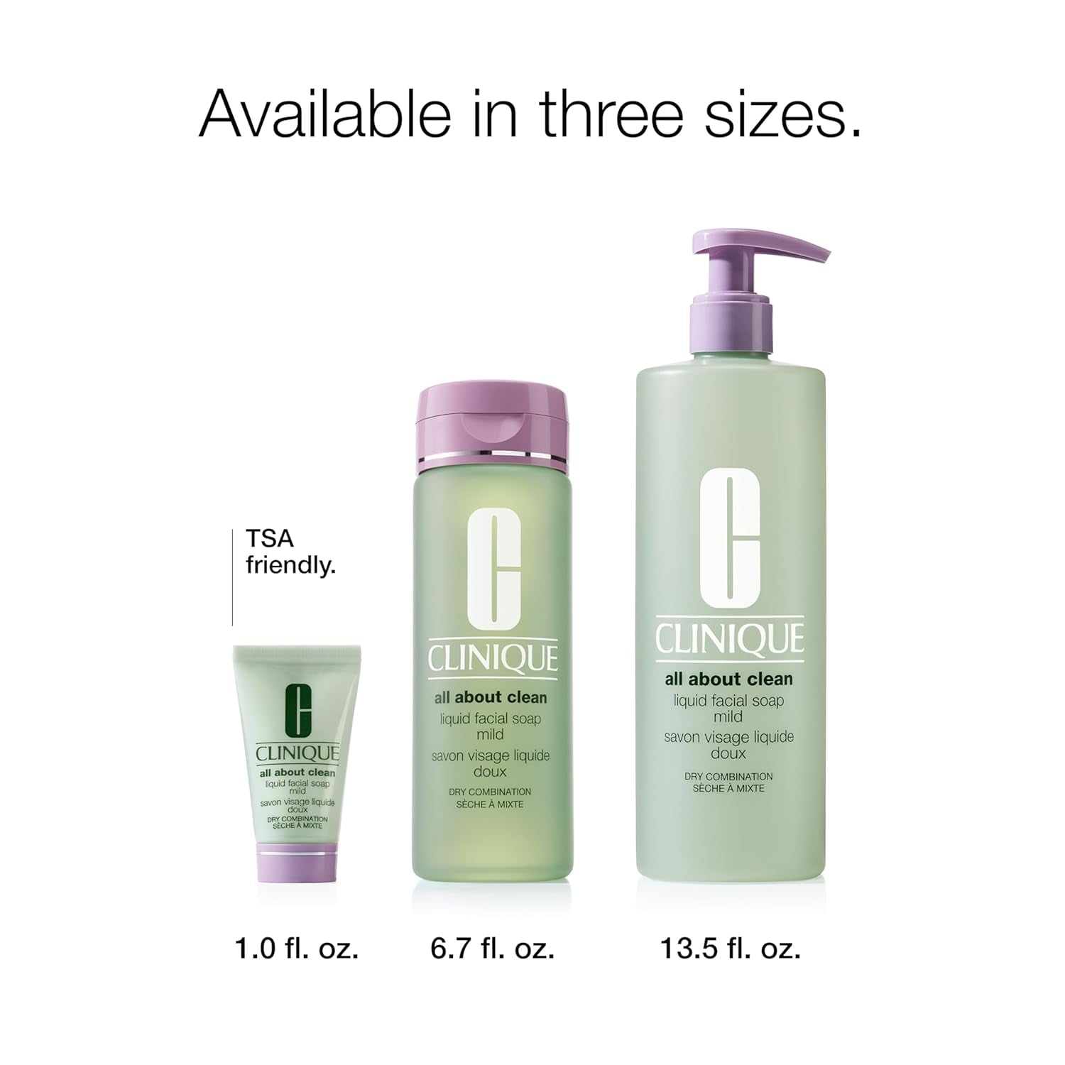 Clinique 3-Step All about Clean Liquid Gentle Facial Cleanser Soap for Dry Combination Skin | Type 2