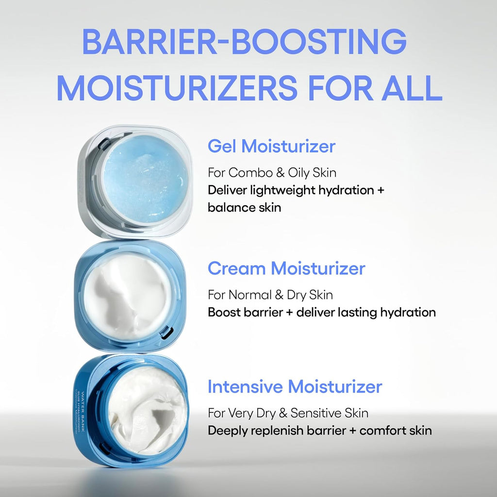 LANEIGE Water Bank Blue Hyaluronic Intensive Moisturizer: Hydrating Face Cream for Extra Dry Skin with Squalane & Peptide for Skin Barrier Support, Dermatologist-Tested