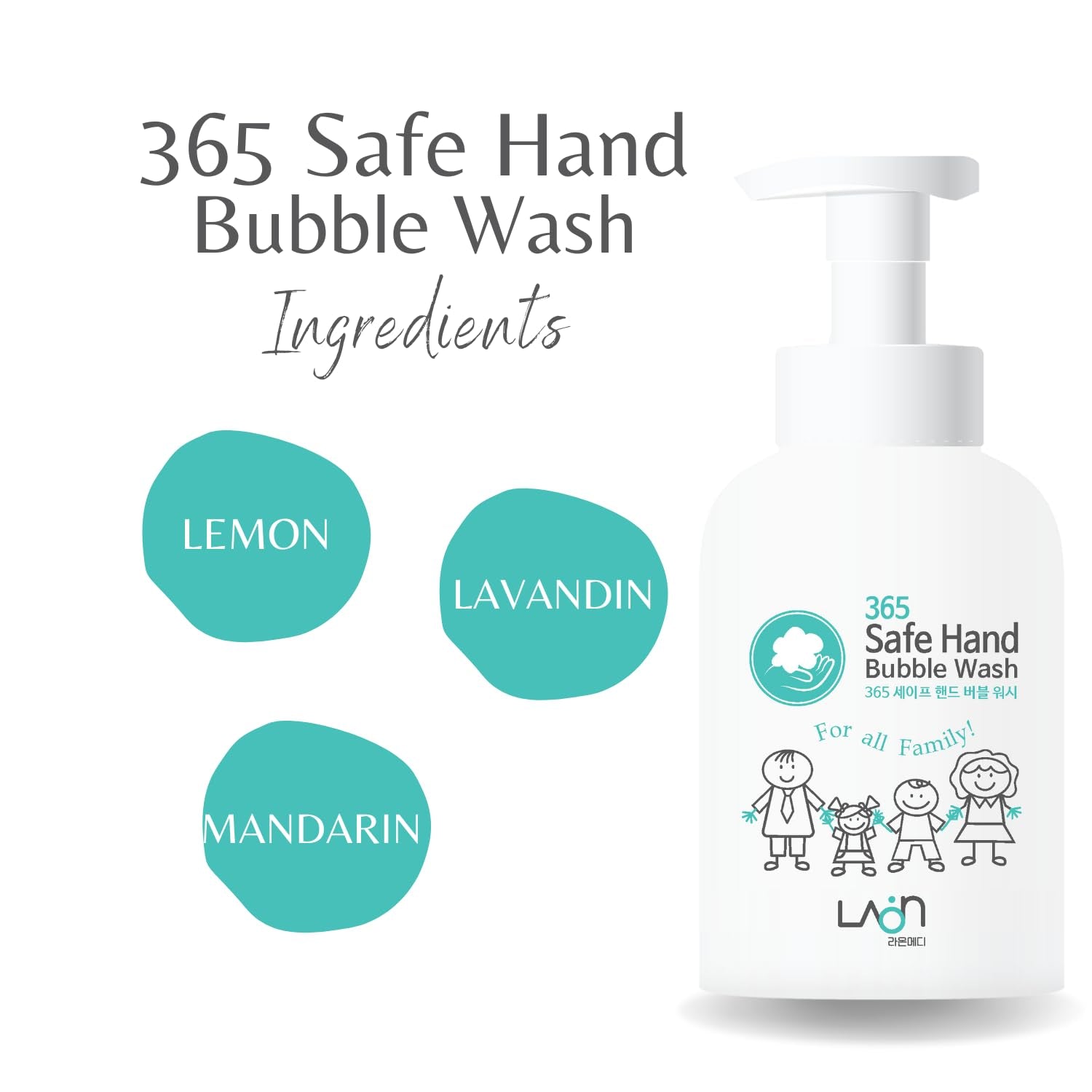 Safe Hand Bubble Wash for All Skin Types 500 Ml Korean Skin Care Made, 17 Fl Oz