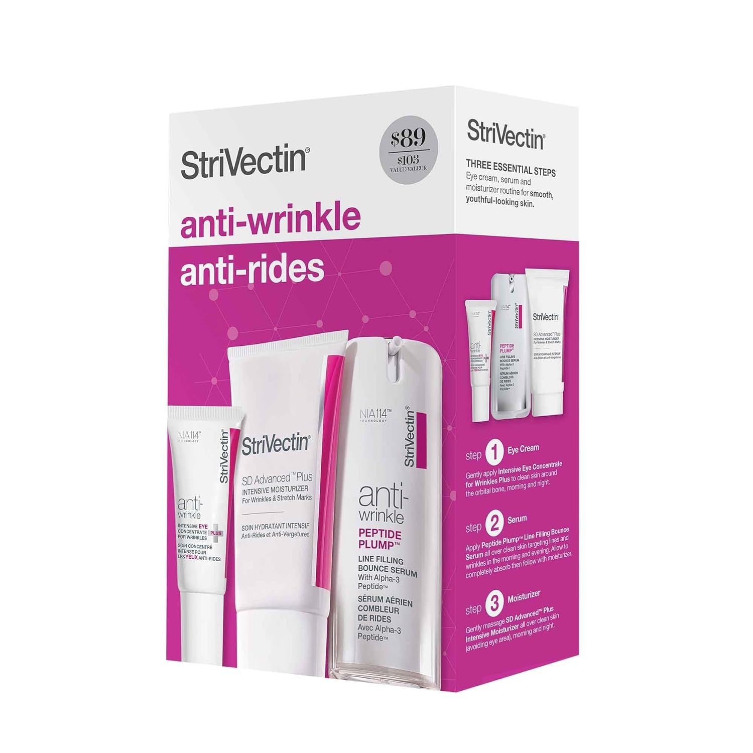 Anti-Wrinkle Face Creams and Serums, with Ceramides & Peptides for Firm Skin, Less Wrinkles & Fine Lines & Targets Crow'S Feet