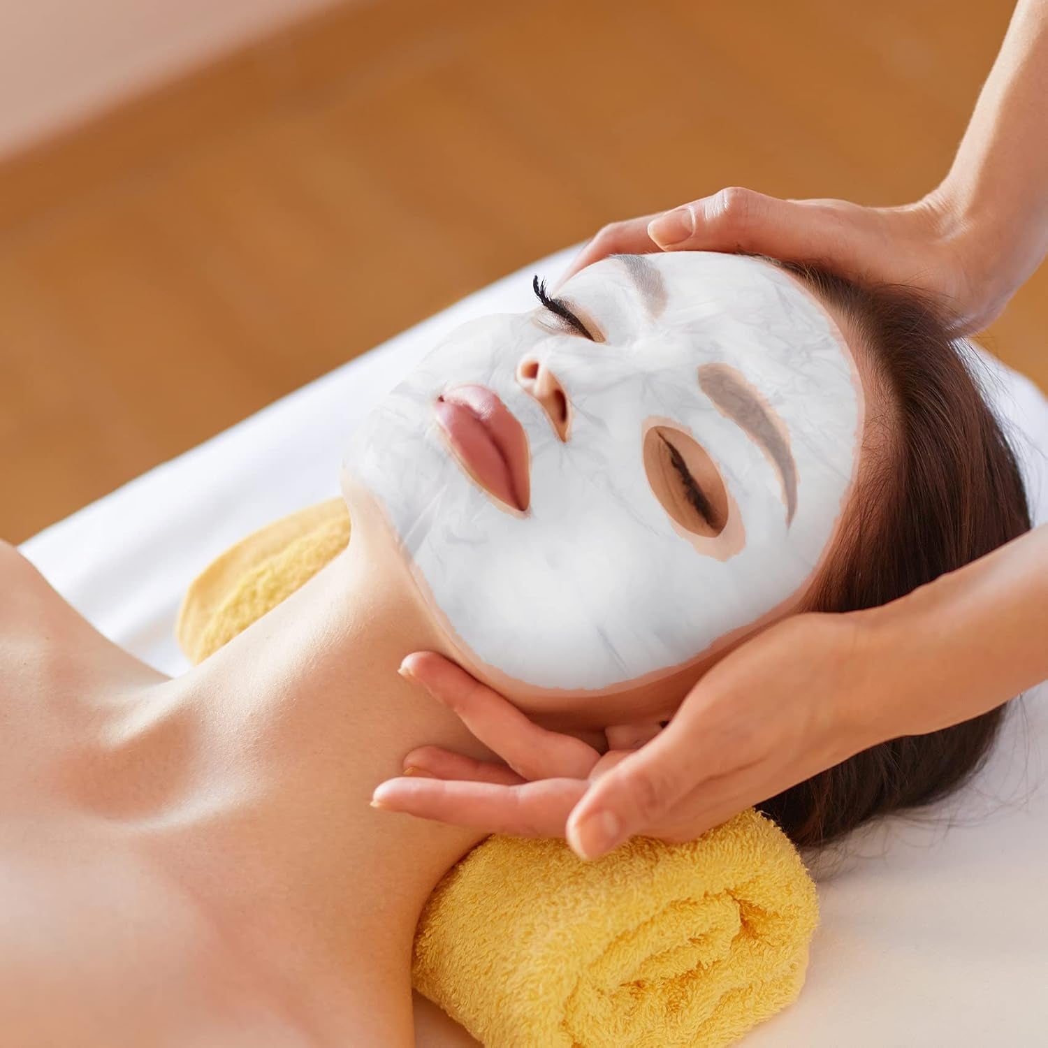 600 Sheets Facial Mask Preservative Disposable, Plastic Thin Face Mask Skin Care, DIY Clear Face Mask Paper Beauty Sheets for Face Skincare Spa Wrap Moisture Retention……
