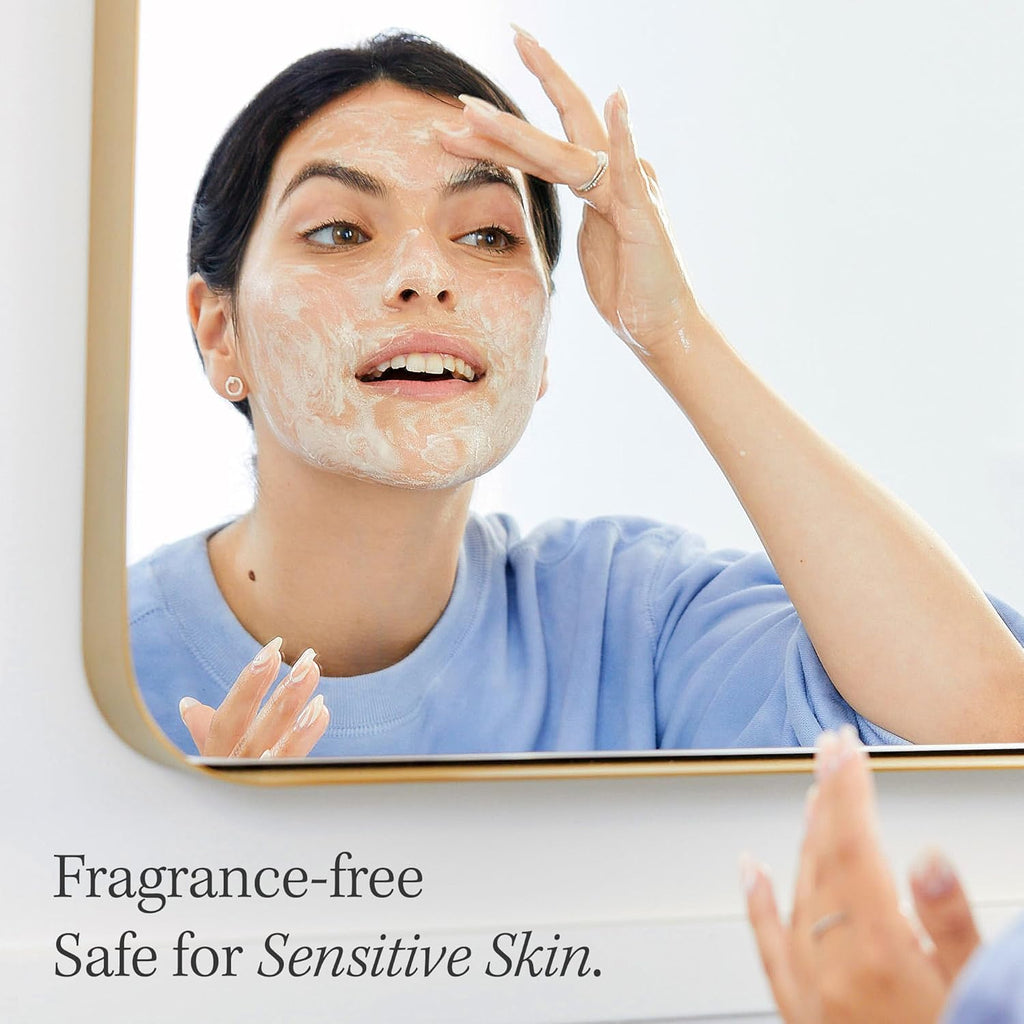 Pure Skin Face Cleanser, Sensitive Skin Cream Cleanser with Antioxidant Booster, 5 Oz.