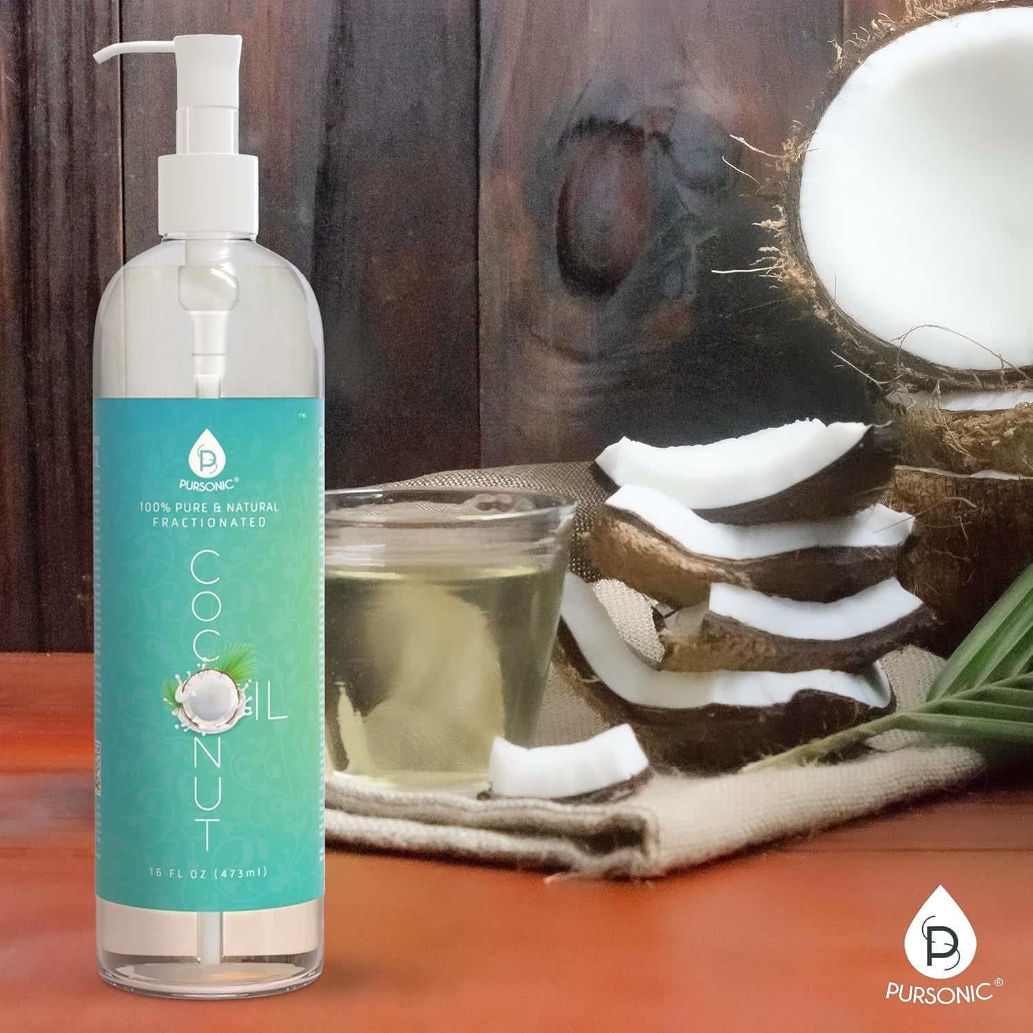 Pure Unscented Fractionated Coconut Oil - 16 Oz Multipurpose Oil for Skin, Hair, Body Massage & Makeup Removal - Carrier Oil for Essential Oils and Aromatherapy