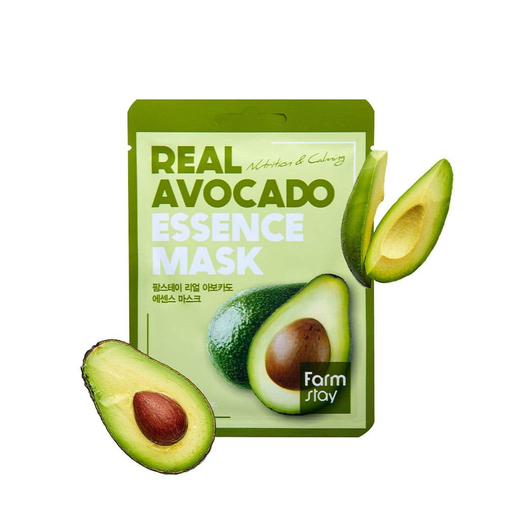 ] Real Essence Mask(12-Combo) - Mango, Coconut, Peach, Avocado | Korean Skin Care Mask Sheet