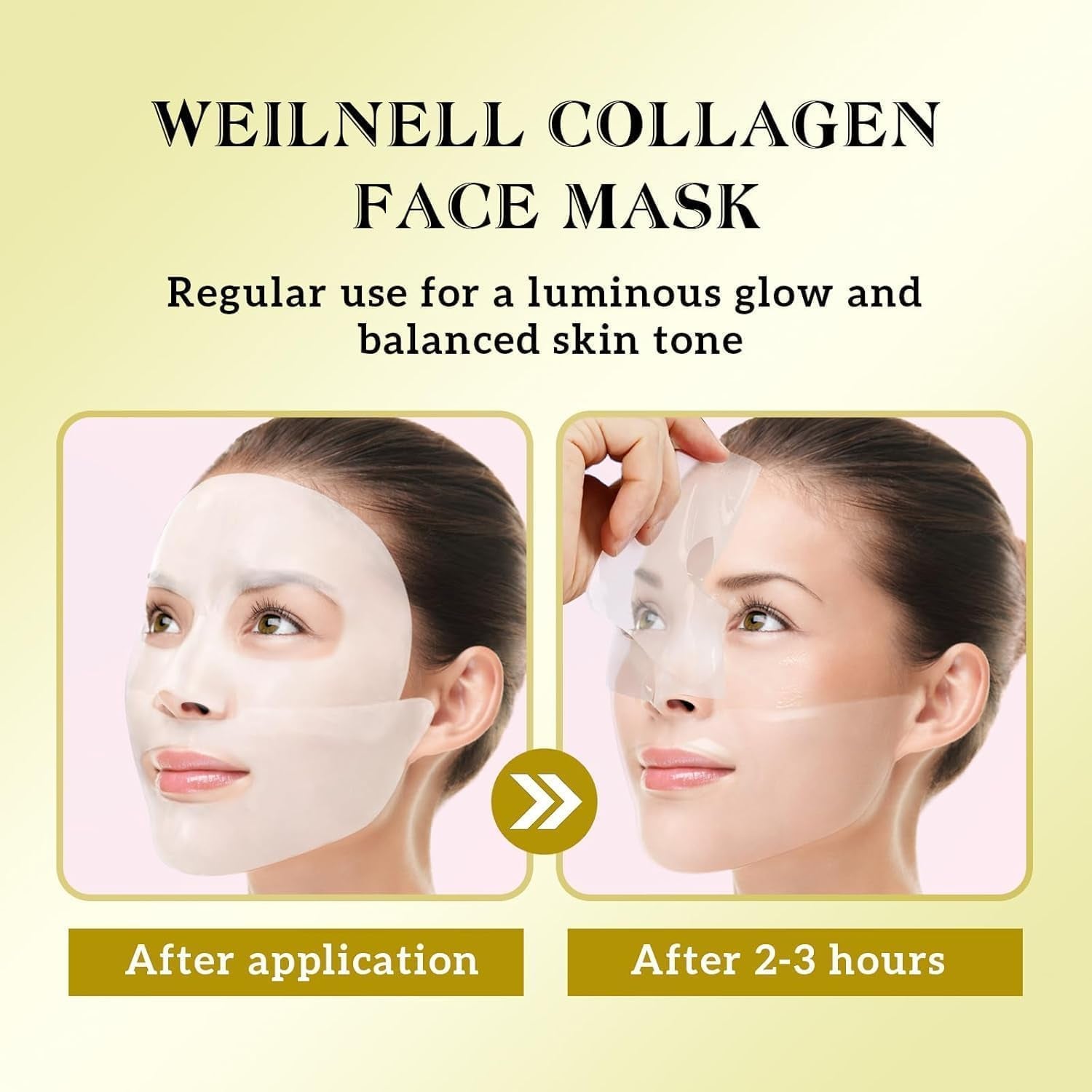 Bio-Collagen Real Deep anti Wrinkle Lifting Mask, Overnight Hydrating Face Mask for All Skin Types, Original Bio Collagen Face Mask for Moisturizing, Firming, Glowing, Plump Skin, 17 Packs