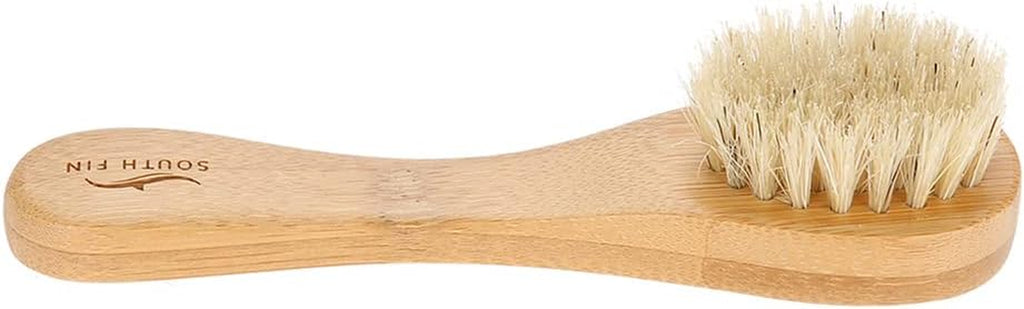Facial Cleansing Brush, Wooden Handle Face Cleaning Brush Manual Skin Care Exfoliation Brush